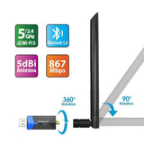 darrahopens Electronics > Back Up & Storage Simplecom NW632 Wi-Fi 5 Bluetooth 5.0 USB Adapter Dual Band AC1200