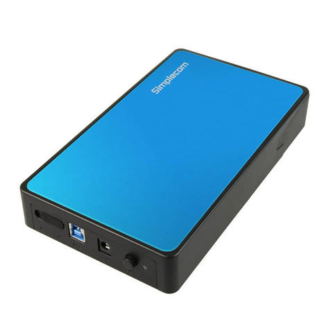 darrahopens Electronics > Back Up & Storage Simplecom SE325 Tool Free 3.5" SATA HDD to USB 3.0 Hard Drive Enclosure Blue