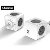 darrahopens Electronics > Battery Chargers & Power Allocacoc PowerCube Extended USB Powerboard 4-Outlets 2 USB Ports Grey-White 1.5m