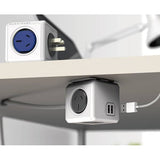 darrahopens Electronics > Battery Chargers & Power Allocacoc PowerCube Extended USB Powerboard 4-Outlets 2 USB Ports Grey-White 1.5m