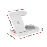Darrahopens Electronics > Battery Chargers & Power Devanti 4-in-1 Wireless Charger Dock Fast Charging for Phone White