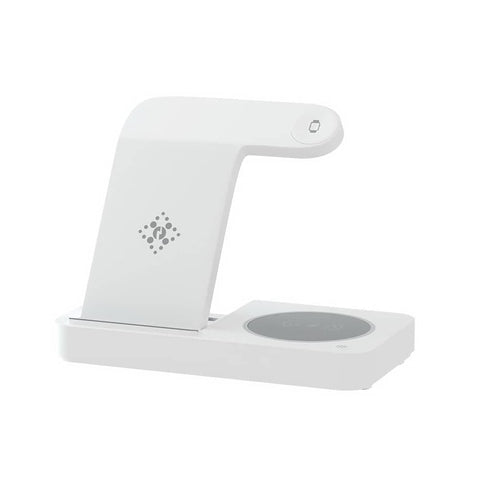Darrahopens Electronics > Battery Chargers & Power Devanti 4-in-1 Wireless Charger Dock Fast Charging for Phone White