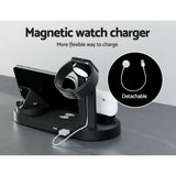Darrahopens Electronics > Battery Chargers & Power Devanti 4-in-1 Wireless Charger Dock Multi-function Charging Station for Phone