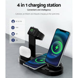 Darrahopens Electronics > Battery Chargers & Power Devanti 4-in-1 Wireless Charger Dock Multi-function Charging Station for Phone