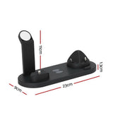 Darrahopens Electronics > Battery Chargers & Power Devanti 4-in-1 Wireless Charger Dock Multi-function Charging Station for Phone