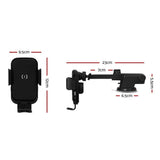 Darrahopens Electronics > Battery Chargers & Power Devanti Wireless Car Charger Fast Charging Car Mount Vent Suction cup