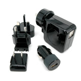 darrahopens Electronics > Battery Chargers & Power Huntkey TravelMate Multi Plugs USB Wall Charger Adapter 4.2 A US UK EU AU Plugs with Car Charger (D204)