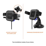 darrahopens Electronics > Battery Chargers & Power mbeat Gorilla Power 10W Wireless Car Charger With 2.4A USB Charging, Air Vent Clip & Windshield Stand