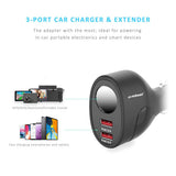 darrahopens Electronics > Battery Chargers & Power mbeat Gorilla Power Dual Port QC 3.0 Car Charger With Cigar Lighter Socket
