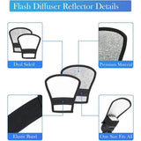 Darrahopens Electronics Camera Flash Diffuser Softbox Silver and White Reflector for Canon