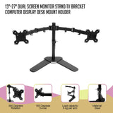 darrahopens Electronics > Computer Accessories 13"-27" Dual Screen Monitor Stand TV Bracket Computer Display Desk Mount Holder