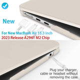 Darrahopens Electronics > Computer Accessories 15 inch Air 2023 MacBook Air Matte Case  A2941 M2 Chip Hard Shell Case Keyboard Cover Grey