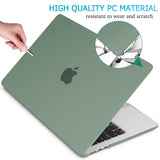 Darrahopens Electronics > Computer Accessories 15 inch Air 2023 MacBook Air Matte Case  A2941 M2 Chip Hard Shell Case Keyboard Cover Midnight Green