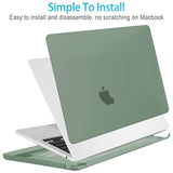 Darrahopens Electronics > Computer Accessories 15 inch Air 2023 MacBook Air Matte Case  A2941 M2 Chip Hard Shell Case Keyboard Cover Midnight Green