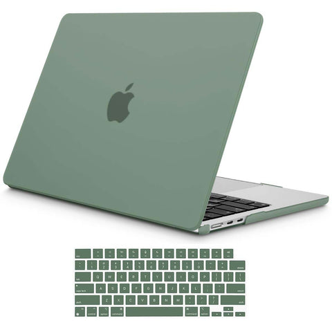 Darrahopens Electronics > Computer Accessories 15 inch Air 2023 MacBook Air Matte Case  A2941 M2 Chip Hard Shell Case Keyboard Cover Midnight Green