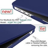 Darrahopens Electronics > Computer Accessories 2023 2022 MacBook Air 13 inch case M2 Model A2681 Hard Shell Case Keyboard Cover Blue