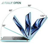 Darrahopens Electronics > Computer Accessories 2023 2022 MacBook Air 13 inch case M2 Model A2681 Hard Shell Case Keyboard Cover Turquoise
