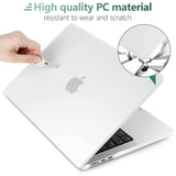 Darrahopens Electronics > Computer Accessories 2023 2022 MacBook Air 13 inch case M2 Model A2681 Hard Shell Case Keyboard Cover White