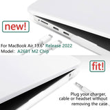 Darrahopens Electronics > Computer Accessories 2023 2022 MacBook Air 13 inch case M2 Model A2681 Hard Shell Case Keyboard Cover White