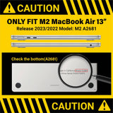 Darrahopens Electronics > Computer Accessories 2023 2022 MacBook Air 13 inch case M2 Model A2681 Hard Shell Case Keyboard Cover White