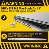 Darrahopens Electronics > Computer Accessories 2023 2022 MacBook Air 13 inch case M2 Model A2681 Hard Shell Case Keyboard Cover White