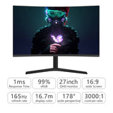 Darrahopens Electronics > Computer Accessories 27" Curved LED Panel 2560x1440p Refresh Rate 165HZ Monitor Aspect Ratio 16:9