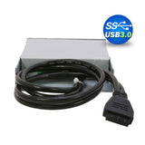 darrahopens Electronics > Computer Accessories 3.5" USB 3.0 All in One Internal Card Reader Full Long Metal with Front USB Black