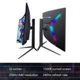 Darrahopens Electronics > Computer Accessories 32" Curved Monitor 240HZ 2560x1440p 1ms Freesync HD LED Gaming Monitor