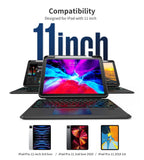 Darrahopens Electronics > Computer Accessories CHOETECH BH-018 Wireless Keyboard with Touchpad and Backlight for iPad Pro 11 " (Black)