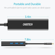 darrahopens Electronics > Computer Accessories CHOETECH HUB-U02 USB-C To Ethernet Hub