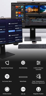 Darrahopens Electronics > Computer Accessories CHOETECH MIX-E1129 Wireless Controlled LED Lamp Monitor Lighting x2 bars