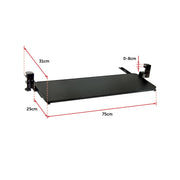 darrahopens Electronics > Computer Accessories Clamp On Keyboard Tray 75cm W x 25cm D Extra Large