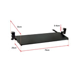 darrahopens Electronics > Computer Accessories Clamp On Keyboard Tray 75cm W x 25cm D Extra Large