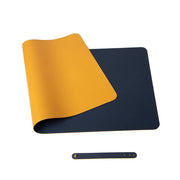 Darrahopens Electronics > Computer Accessories Dark Blue 90cm*45cm Dual Side Office Desk Pad Waterproof PU Leather Computer Mouse Pad