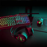 Darrahopens Electronics > Computer Accessories Gaming Mouse Keyboard Combo 4 In 1 Backlight Combination Breathing Rainbow LED
