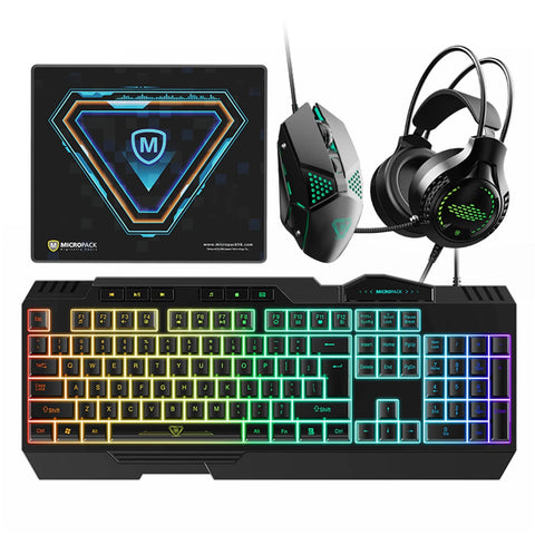 Darrahopens Electronics > Computer Accessories Gaming Mouse Keyboard Combo 4 In 1 Backlight Combination Breathing Rainbow LED