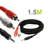 Darrahopens Electronics > Computer Accessories Gold plated 1.5m 3.5mm Male to 2RCA 2 RCA Female Connector Audio Cable