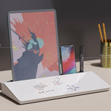 Darrahopens Electronics > Computer Accessories GOMINIMO Multipurpose Desktop Glass Dry Erase Board with Dividers GO-DGB-100-YD