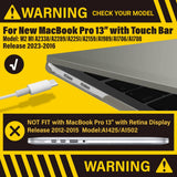 Darrahopens Electronics > Computer Accessories Grey MacBook Pro 13 Inch Case 2016-2023 M1 M2 A2338 A2289 A2251 A2159 Hard Shell Case Keyboard Cover