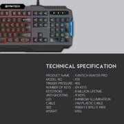 darrahopens Electronics > Computer Accessories HUNTER PRO K511 Backlit Pro Gaming Keyboard