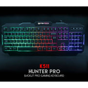 darrahopens Electronics > Computer Accessories HUNTER PRO K511 Backlit Pro Gaming Keyboard