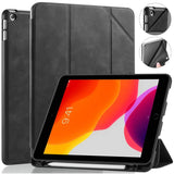 Darrahopens Electronics > Computer Accessories IPad 10.2 2019 7th Pencil Holder Slim Smart TPU PU leather Soft Edge Case Black