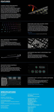 darrahopens Electronics > Computer Accessories Logitech G213 Prodigy RGB Gaming Keyboard (920-008096)