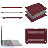 Darrahopens Electronics > Computer Accessories MacBook Air 13 Inch Case 2020 2019 2018, A1932, A2179,A2337 Shell Case Keyboard Cover Wine Red