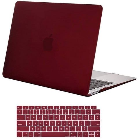 Darrahopens Electronics > Computer Accessories MacBook Air 13 Inch Case 2020 2019 2018, A1932, A2179,A2337 Shell Case Keyboard Cover Wine Red