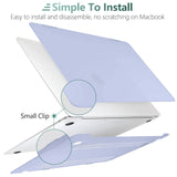 Darrahopens Electronics > Computer Accessories MacBook Air 13 Inch Case 2022 2021 2020 2019 2018, A1932, A2179, A2337 Shell Case Keyboard Cover lavender Grey