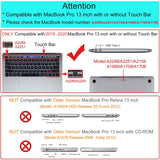 Darrahopens Electronics > Computer Accessories MacBook Pro 13 inch 2020 Release A2251 A2289 A2338 Matte Shell Case Keyboard Cover Touch Bar Black