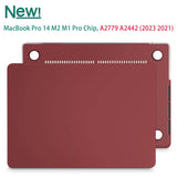 Darrahopens Electronics > Computer Accessories MacBook Pro 14 Max Inch Case 2023 2022 2021 M2 A2779 M1 A2442 Hardshell Case Keyboard Cover Wine Red