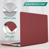 Darrahopens Electronics > Computer Accessories MacBook Pro 14 Max Inch Case 2023 2022 2021 M2 A2779 M1 A2442 Hardshell Case Keyboard Cover Wine Red