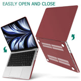 Darrahopens Electronics > Computer Accessories MacBook Pro 14 Max Inch Case 2023 2022 2021 M2 A2779 M1 A2442 Hardshell Case Keyboard Cover Wine Red